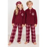 zahider Kız ve erkek çocuk polar kalın kışlık uzun kollu pijama takımı