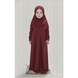 Zahranur Çocuk Namaz Elbisesi (3-4-5 Yaş) - Bordo