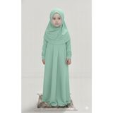 Zahranur Çocuk Namaz Elbisesi (3-4-5 Yaş) - Mint Yeşil