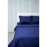 Zalkaya Pamuk Saten Çift Kişilik Nevresim Takımı - 240 x 250 cm - Lacivert