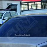 Zaman herkesi değiştirdi Oto Arka Cam Yazı Sticker Beyaz 45x5 cm