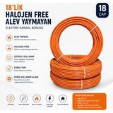 Zaman Plastik 18'lik Halojen Free Alev Yaymayan Elektrik Kangal Borusu - 18 MM 25 Metre