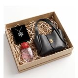 Zamansız Şıklık Hediye Seti (Kadın Çanta & Rebul Scarlet EDP 50 ml & Kar Tanesi Kolye Hediye Seti) Kadına Hediye, Sevgiliye Hediye Vega50970