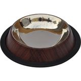 Zamba Kaymaz Tabanlı Ahşap Desenli 16 Oz Mama Su Kabı