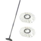 Zambak Mop Takımı Yedek Sap + 2 Mikrofiber Mop Kovalarına Uyumlu Temizlik Seti