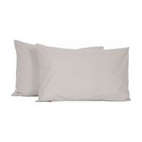 Zambak Tekstil 50 x 120 cm Yastık Kılıfı 2 Adet %100 Pamuklu - Açık Gri