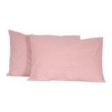 Zambak Tekstil 50 x 120 cm Yastık Kılıfı 2 Adet %100 Pamuklu - Pudra