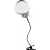 Zamerya 2.5X130 mm 5X24 mm LED Aydınlatmalı Büyüteç,masa Üstü Metal Hortum MANDALLIMG15124C