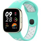 Zamerya Redmi Watch 3 Spor Delikli Kordon (Saat Değildir) - Turkuaz-Beyaz - Çok Renkli