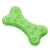 Zampa 12x6 cm Pati Desenli Dikenli Plastik Kemik Köpek Oyuncağı