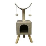 Zampa 30x30x78 cm Yuvalı Kedi Tırmalama Tahtası