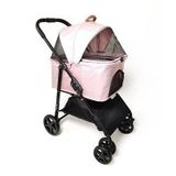 Zampa Albon 53x77x100 cm Pembe Tekerlekli Kedi ve Köpek Taşıma Arabası