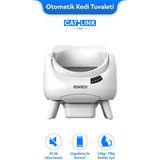 Zampa CATLINK Otomatik Kedi Tuvaleti Beyaz-Scooper Open-X Kapaklı Tasarım ile Kolay Temizlik