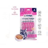 Zampa Creamy Delight Somonlu ve Tuna Balıklı Kedi Krema Ödül Maması 16 Gr x 5 Adet