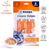 Zampa Creamy Delight Tavuklu ve Tuna Balıklı Kedi Krema Ödül Maması 16 Gr x 5 Adet
