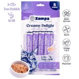 Zampa Creamy Delight Ton Balıklı ve Krilli Kedi Krema Ödül Maması 16 Gr x 5 Adet