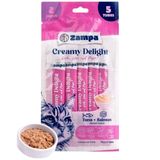 Zampa Creamy Delight Ton Balıklı Ve Somonlu Krema Kedi Ödülü 5x16 Gr