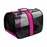 Zampa Flybag Pembe 25x26x44 cm Kedi Köpek Şeffaf Taşıma Çantası