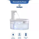 Zampa Kedi ve Köpekler İçin Oval Sensörlü Bataryalı Otomatik Su Pınarı 3.2 Litre