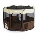 Zampa Krem Kahverengi 91x91x54 cm Pet Park Oyun Alanı