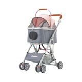 Zampa Move Kedi & Köpek Arabası Pembe - 15 Kg Kapasiteli Ayrılabilen Pusetli Şık Tasarım pembe