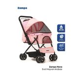 Zampa Nova (BL08 Pink) Kedi Köpek Arabası Pembe 52X76.5X95 Cm BL08-P