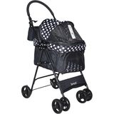 Zampa Perez Siyah Kedi Köpek Arabası 42 x 63 x 89 cm Çelik ve %100 Polyester Malzeme ile Taşıma Kapasitesi 15 Kg