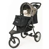 Zampa Ricciardo Sp05cs-G Gri Kedi Köpek Arabası - Geniş İç Hacim, Katlanabilir Ve Konforlu