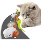 Zampa Şarjlı Hareketli Araba Kedi Oyuncağı, 8 cm, Turuncu, Yeşil, Gri