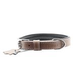 Zampa Tribeca 2x42 cm Yumuşak Dokulu Gerçek Deri Köpek Tasması