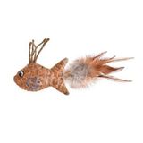 Zampa Tüylü Hasır Balık Kahverengi 21x10.3 cm Kedi Oyuncağı