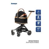 Zampa WM06-B Gustave Premium Ayrılabilir Pusetli Kedi & Köpek Arabası Siyah / Rose Gold