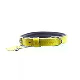 ZAMPA Zampa Yumuşak Dokulu Gerçek Deri Soho Köpek Boyun Tasması 2x42 cm SARI