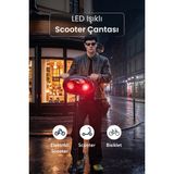 Zampago LED Işıklı Akıllı Scooter Çantası - Sct-1 - Siyah