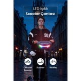 Zampago LED Işıklı Akıllı Scooter Çantası - Sct-3 - Siyah