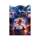zangief street fighter / renkli özel 3d üretim zangief 90 lar atari oyun / chibi 20-22cm