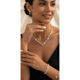 Zanora GOLD Kaplama Nil Kolye Küpe Ve Bileklik Seti 3'lü Set Davet Düğün Nişan Abiye Özel Gün ışıltısı