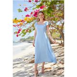 Zanora Uzun Elbise TNS-4329 Bebe Mavisi M