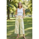 Zanosa Yüksek Bel Gabardin Günlük Pantolon TNS-4449 Sarı S