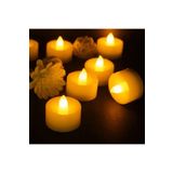 Zanzibar 10 Adet Led Mum Tealight Sarı Işık Pilli 10 Li Led Mum ( Piller Dahil )