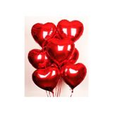 Zanzibar Folyo Kalpli Kalp Balon 5 Adet 45 Cm Kırmızı Romantik Evlilik Teklifi