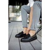 Zapatos CH002 Loafer Pelle Erkek Rugan Malzemeden Üretilmiş Bağcıksız Klasik Ayakkabı Poli Taban