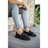 Zapatos CH002 Loafer Verniciata Erkek Günlük Bağcıksız Corcik Rugan Süet Klasik Ayakkabı Rsst - Siyah - 001-Siyah