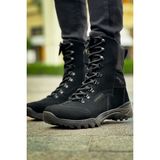 Zapatos CH051 Scalatore Erkek Spor Günlük Bağcıklı ve Fermuarlı Süet Askeri Postal Bot Sst - Siyah - BLK-Siyah
