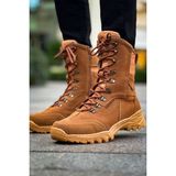 Zapatos CH051 Scalatore Erkek Spor Günlük Bağcıklı ve Fermuarlı Süet Askeri Postal Bot Stt - Taba - Kahverengi