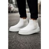 Zapatos CH069 Harmany Erkek Spor Günlük Chelsea Tipi Bağcıksız Cilt Bot Cbt - Beyaz