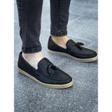 Zapatos CH141 Croco Erkek Günlük Bağcıksız Hasır Taban Loafer Cilt Klasik Ayakkabı Cht - Siyah - 001-Siyah