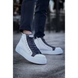 Zapatos CH167 Blazer Erkek Spor Günlük Bağcıklı ve Fermuarlı Cilt Bot Cbt - Beyaz/antrasit