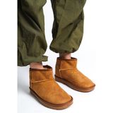 Zapatos Jolıe Bağcıksız Düz Taban Içi Kürklü Kısa Süet Kadın Bot Stt - Taba - 00-Kahverengi