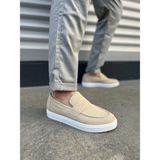 Zapatos JY180 Estilo x Bağcıksız Süet Erkek Günlük Spor Klasik Ayakkabı Sbt - Krem - 03-Krem